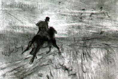 Пушкин на прогулке. В.А. Серов. 1899 г.
